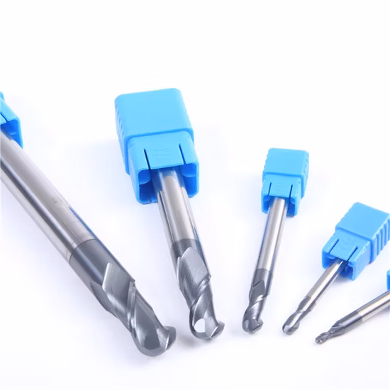 Flutes Solid Carbide Ball Nose End Mills with Black Nano Coating