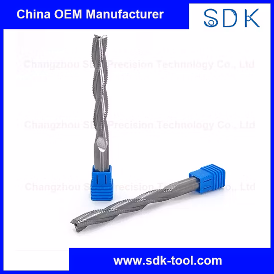 Customized Prefessional 3 Flutes Single Straight Hole Tungsten Carbide Roughing End Mills for Aluminum