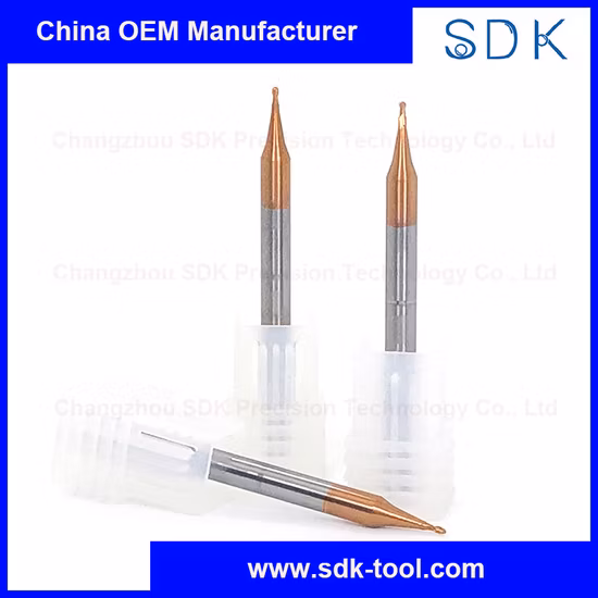 China OEM Manufacturer Micro Solid Carbide Ball Nose End Mills for Steels